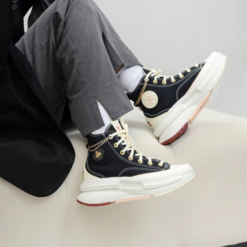 Converse รองเท้าผ้าใบผู้หญิง Run Star Legacy Valentines Day Hi | Black/Egret/Back Alley Brick ( A05137CS3BKXX ) - Image 15