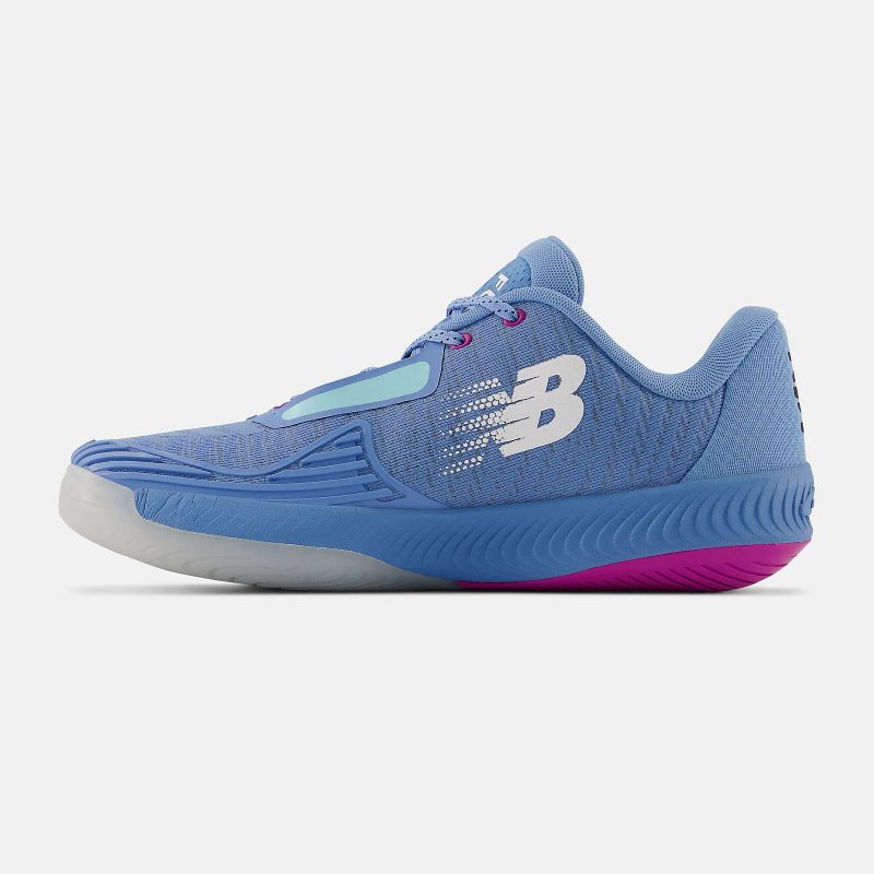 New Balance รองเท้าเทนนิสผู้ชาย FuelCell 996v5 (2E) Wide | Blue/Black ( MCH996F5 ) - Image 4