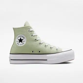 Converse รองเท้าผ้าใบผู้หญิง Chuck Taylor All Star Lift Seasonal Color Hi Green | Summit Sage/White/Black ( A03541CU3GNXX )