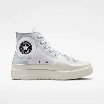 Converse รองเท้าผ้าใบ Chuck Taylor All Star Construct Retro Sport Hi White/Grey | White/Ghosted/Black ( A05042CU3WTGY )