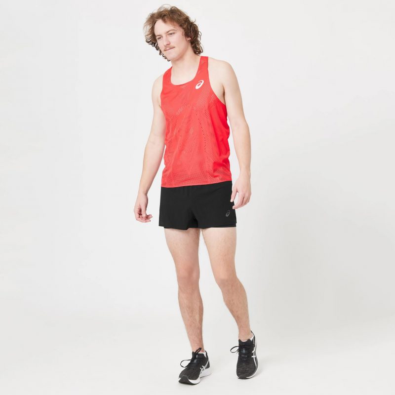 Asics เสื้อวิ่งผู้ชาย Men's Actibreeze Jacquard Singlet | Electric Red ( 2091A614-602 ) - Image 15