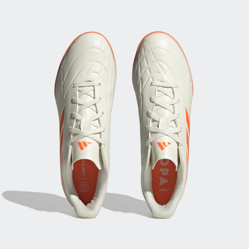 Adidas รองเท้าฟุตบอล / ร้อยปุ่ม Copa Pure.4 TF | Off White/Solar Orange/Off White ( GY9048 ) - Image 5