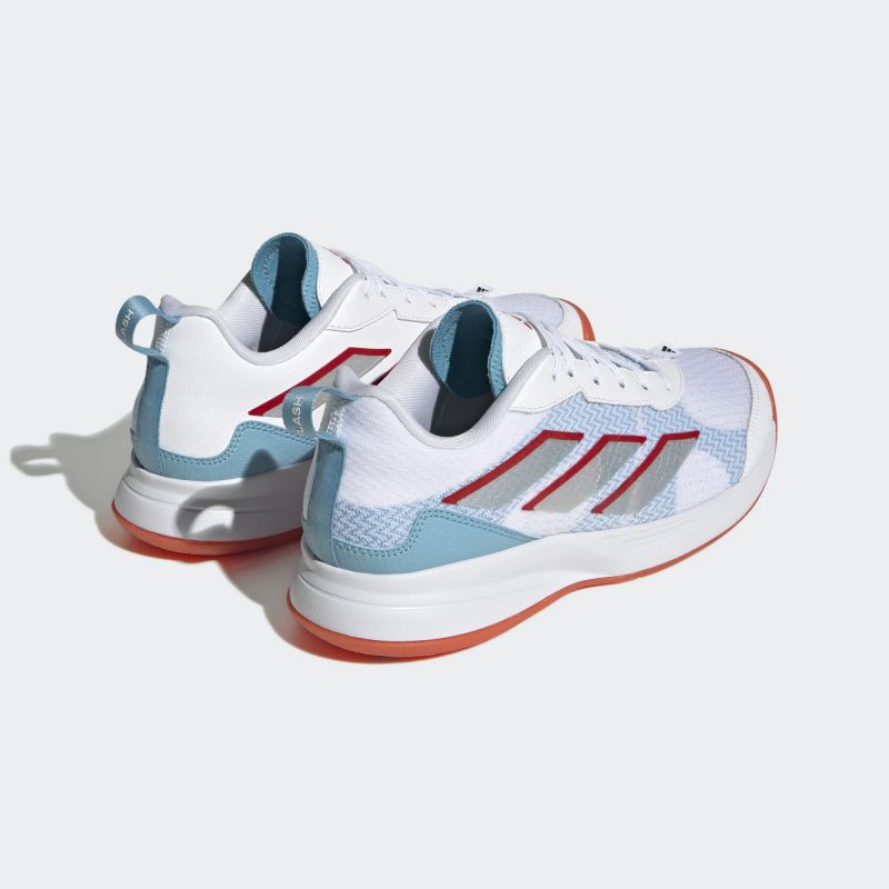 Adidas รองเท้าเทนนิสผู้หญิง Avaflash | Cloud White/Silver Metallic/Preloved Blue ( HP5273 ) - Image 3