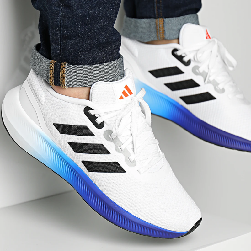 Adidas รองเท้าวิ่งผู้ชาย Runfalcon 3.0 | Cloud White/Core Black/Lucid Blue ( HP7553 ) - Image 9