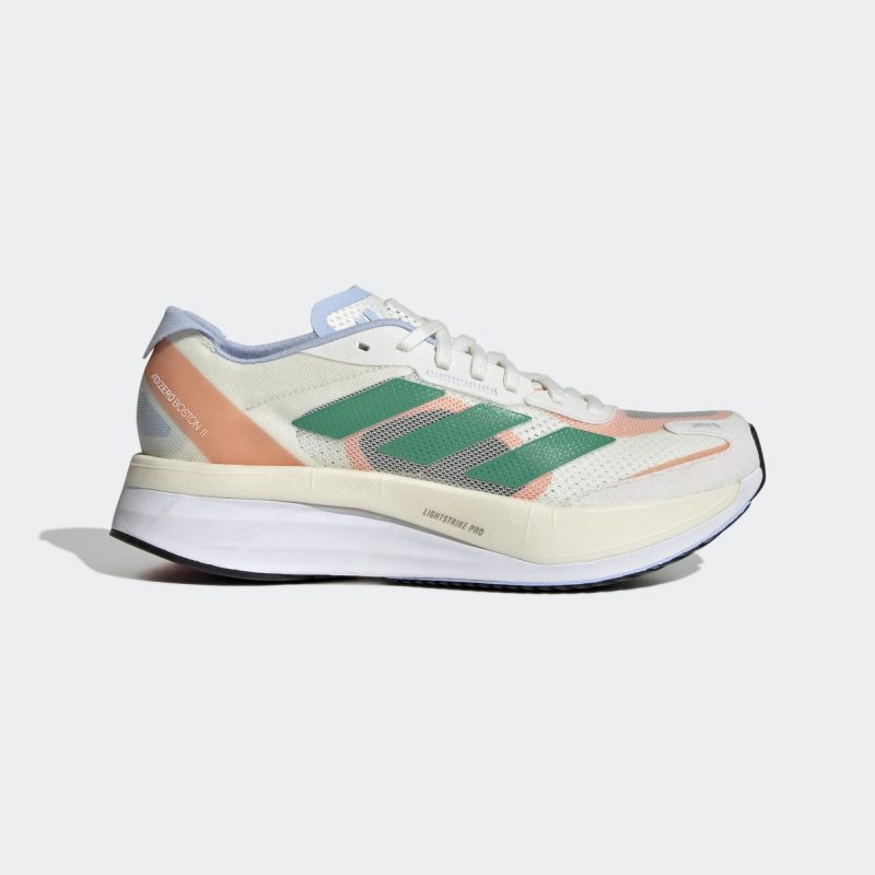 Adidas รองเท้าวิ่งผู้หญิง Adizero Boston 11 | White Tint/Court Green/Coral Fusion ( HQ3697 )