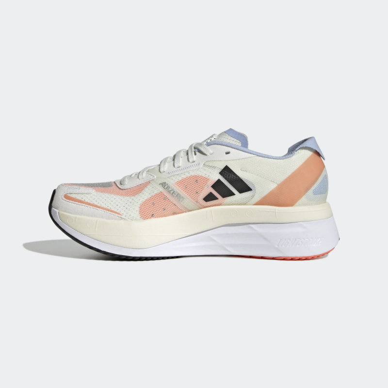 Adidas รองเท้าวิ่งผู้หญิง Adizero Boston 11 | White Tint/Court Green/Coral Fusion ( HQ3697 ) - Image 4