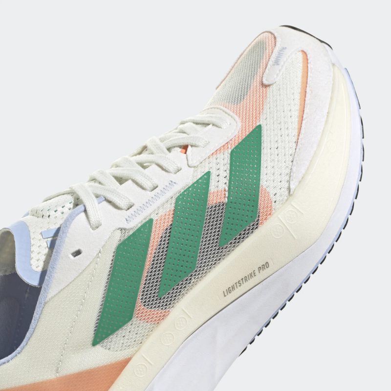 Adidas รองเท้าวิ่งผู้หญิง Adizero Boston 11 | White Tint/Court Green/Coral Fusion ( HQ3697 ) - Image 8