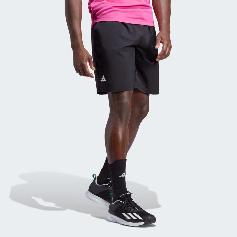 Adidas กางเกงเทนนิสผู้ชาย Club Tennis 3-Stripes Shorts | Black ( HS3253 ) - Image 4