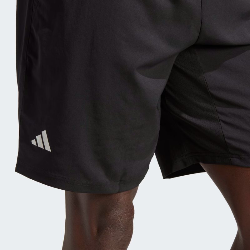 Adidas กางเกงเทนนิสผู้ชาย Club Tennis 3-Stripes Shorts | Black ( HS3253 ) - Image 6