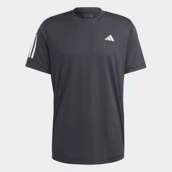 Adidas เสื้อเทนนิสผู้ชาย Club 3-Stripes Tennis Tee | Black ( HS3262 )