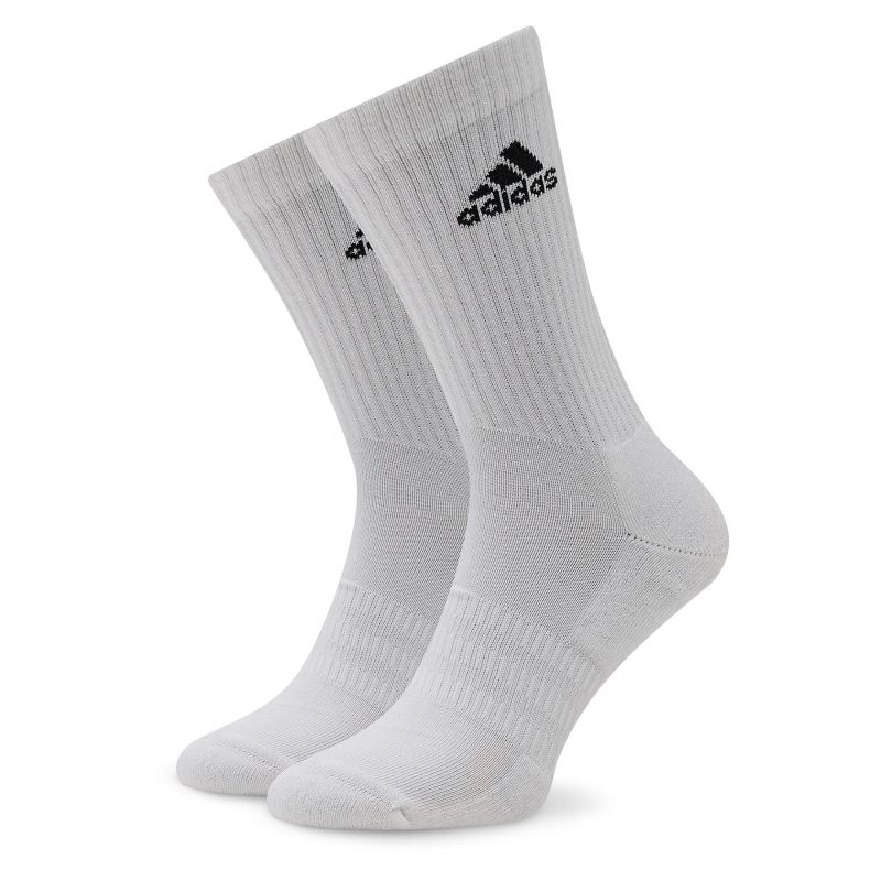 Adidas ถุงเท้า Cushioned Crew Socks 3 Pairs | White/Black ( HT3446 ) - Image 16