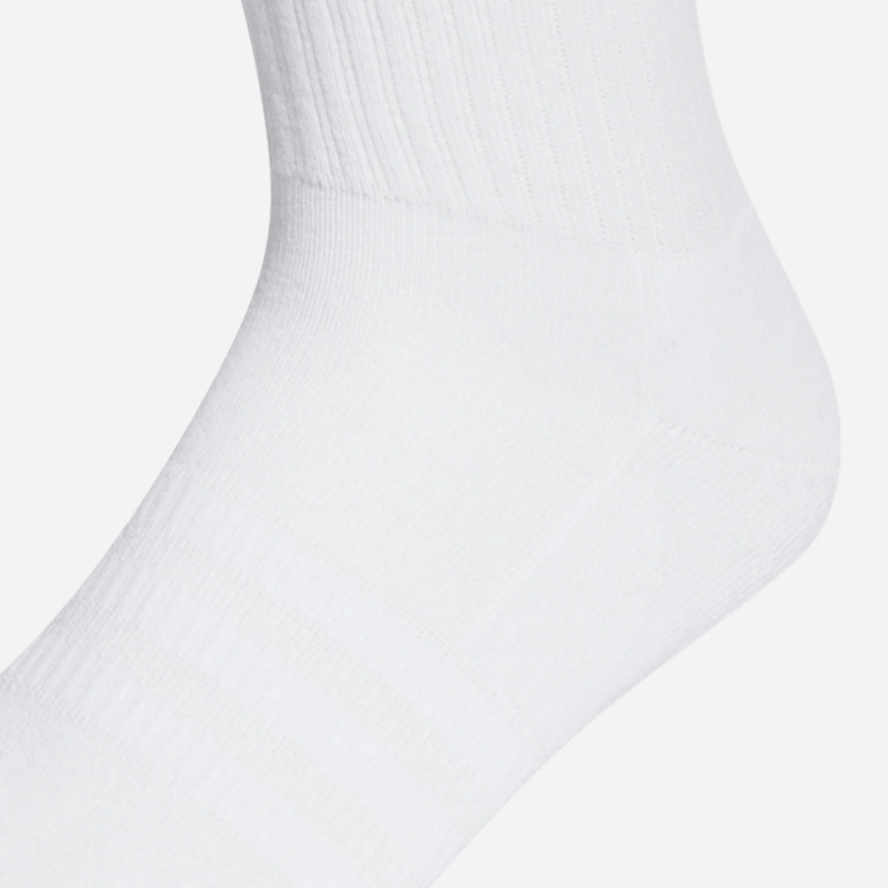 Adidas ถุงเท้า Cushioned Crew Socks 3 Pairs | White/Black ( HT3446 ) - Image 3