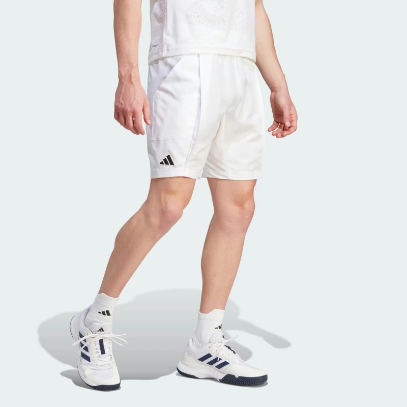 Adidas กางเกงเทนนิสผู้ชาย AEROREADY Pro Tennis Shorts | White ( IA7097 ) - Image 2
