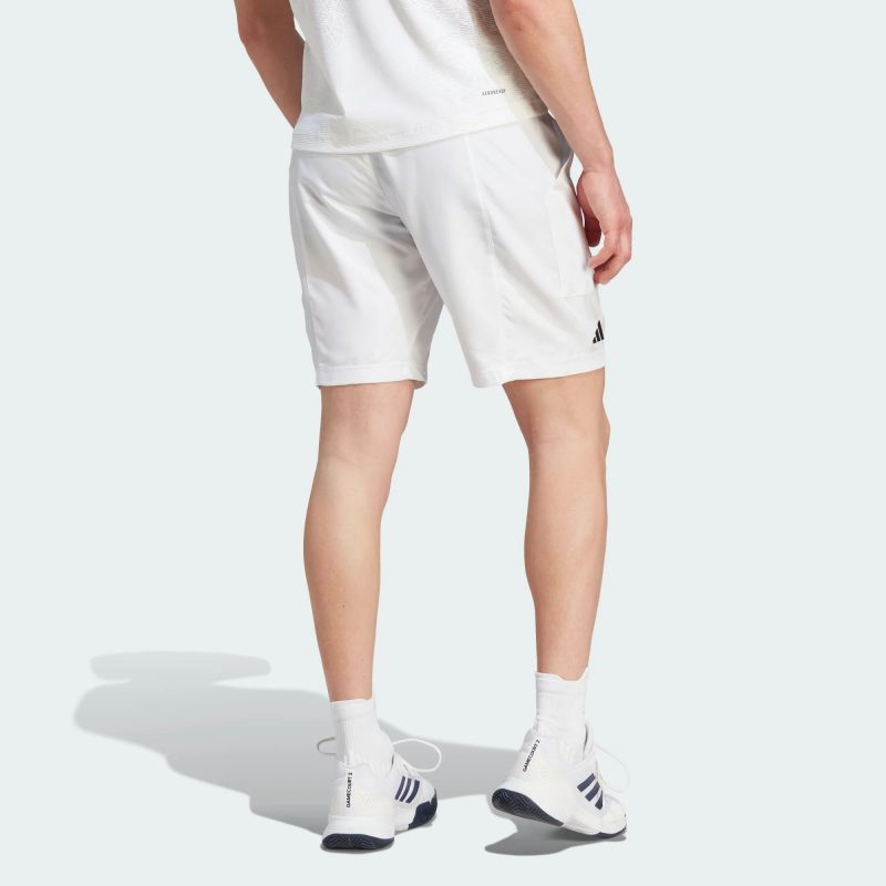 Adidas กางเกงเทนนิสผู้ชาย AEROREADY Pro Tennis Shorts | White ( IA7097 ) - Image 3