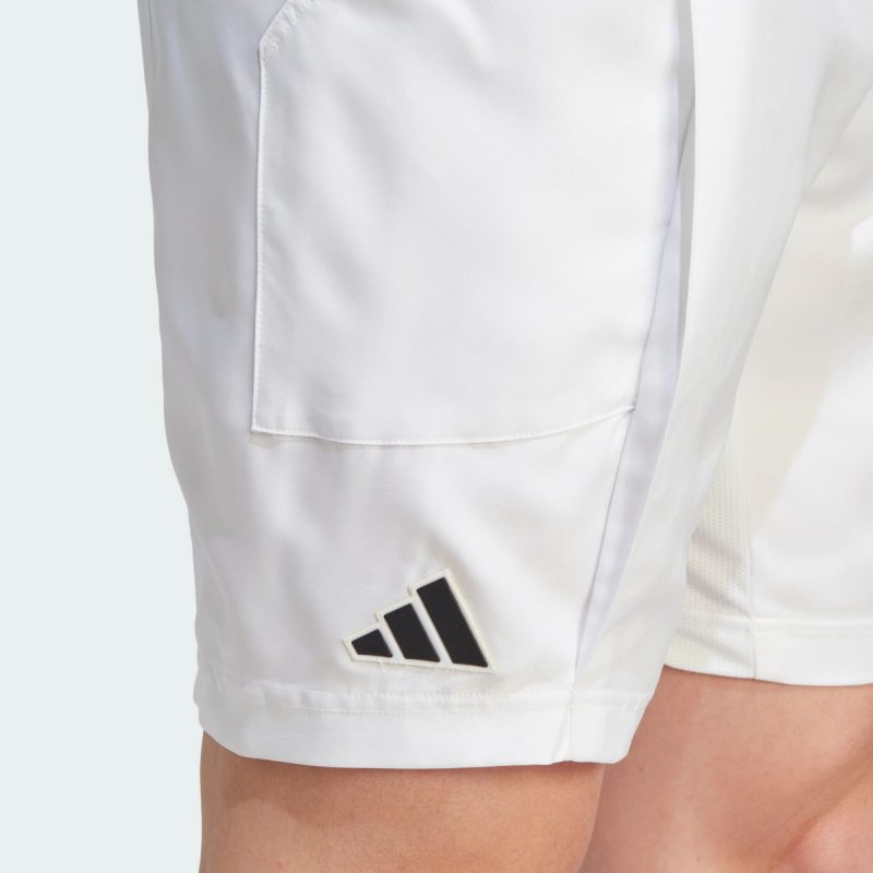 Adidas กางเกงเทนนิสผู้ชาย AEROREADY Pro Tennis Shorts | White ( IA7097 ) - Image 5