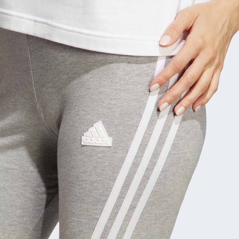 Adidas กางเกงกีฬาผู้หญิง Future Icons 3-Stripes Bike Shorts | Medium Grey Heather ( IC0525 ) - Image 5