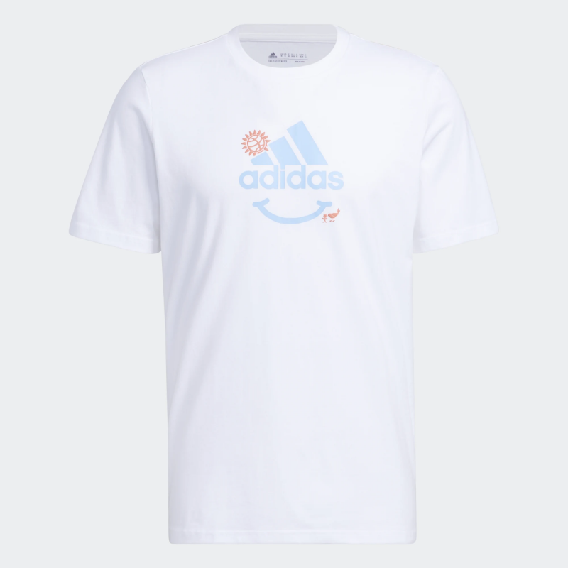 Adidas เสื้อยืดผู้ชาย Change Through Sports Graphic Tee | White ( IC1675 )