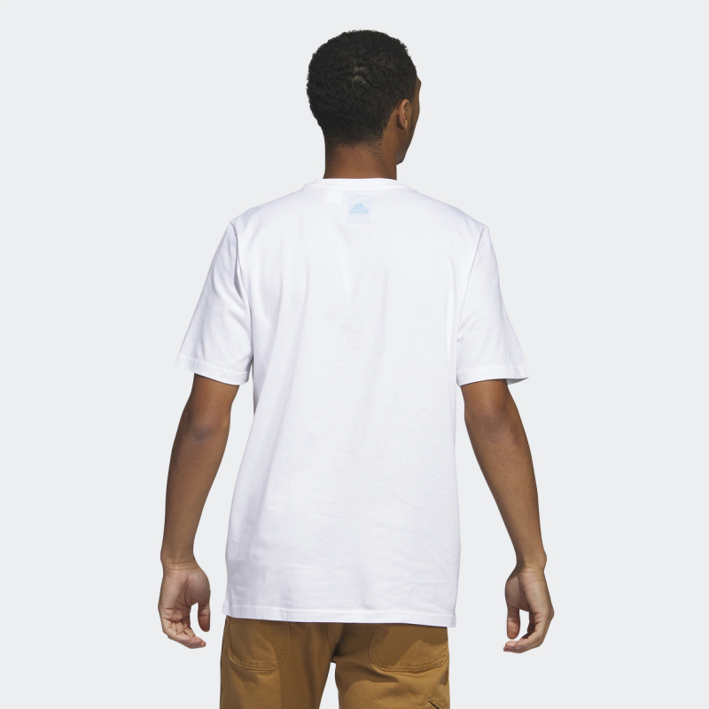 Adidas เสื้อยืดผู้ชาย Change Through Sports Graphic Tee | White ( IC1675 ) - Image 3
