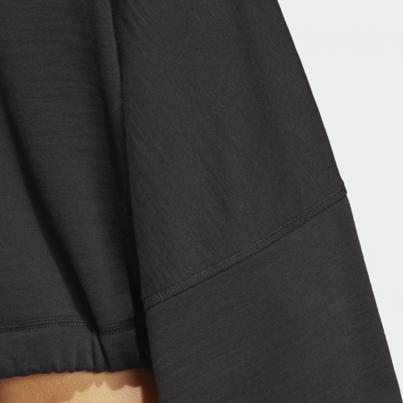 Adidas เสื้อครอปผู้หญิง Dance Crop Versatile Sweatshirt | Black/Black ( IC6624 ) - Image 12