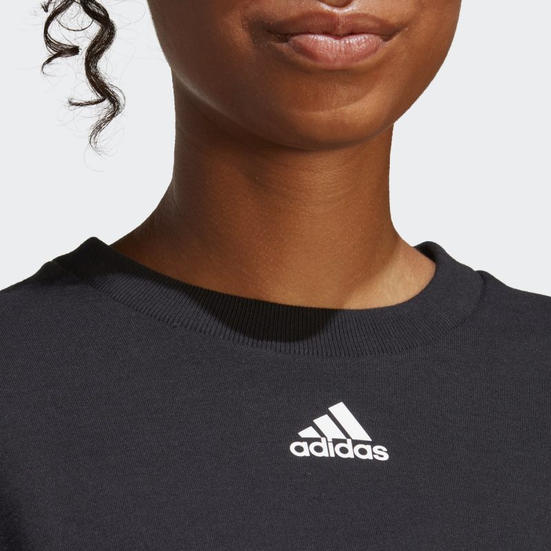 Adidas เสื้อครอปผู้หญิง Dance Crop Versatile Sweatshirt | Black/Black ( IC6624 ) - Image 6