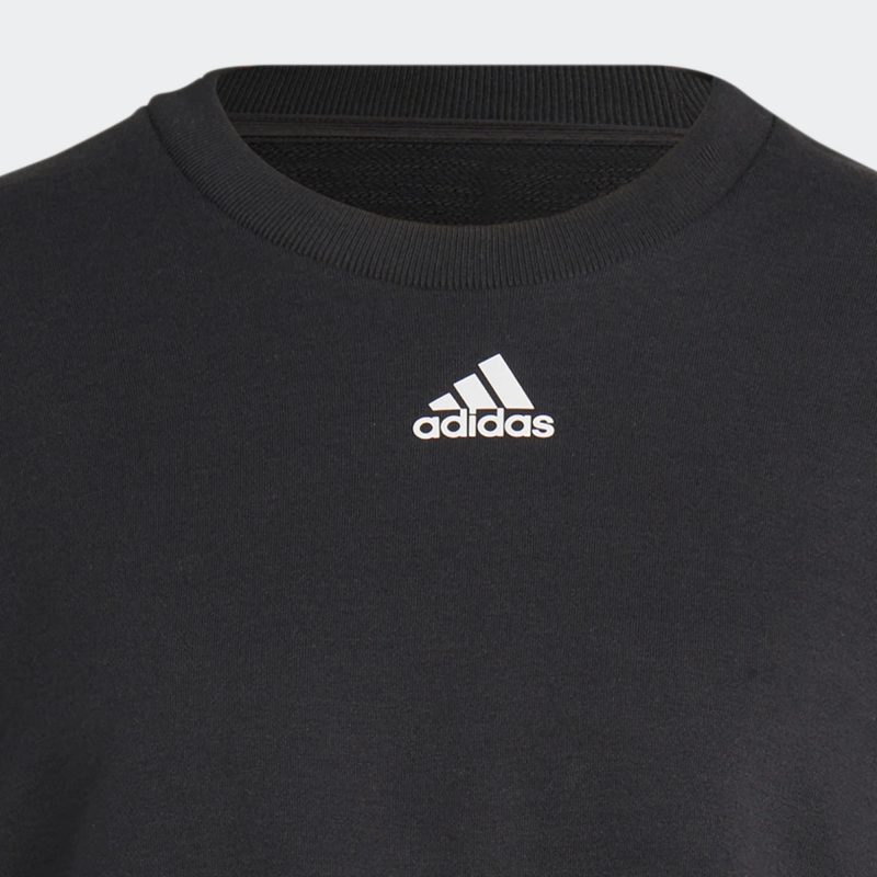 Adidas เสื้อครอปผู้หญิง Dance Crop Versatile Sweatshirt | Black/Black ( IC6624 ) - Image 9