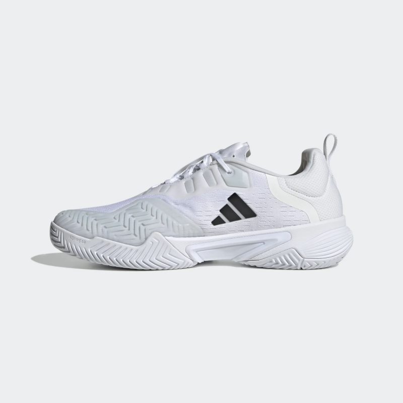 Adidas รองเท้าเทนนิสผู้ชาย Barricade | Cloud White/Core Black/Matte Silver ( ID1548 ) - Image 4