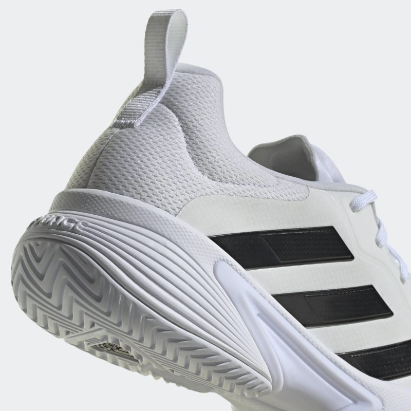 Adidas รองเท้าเทนนิสผู้ชาย Barricade | Cloud White/Core Black/Matte Silver ( ID1548 ) - Image 7