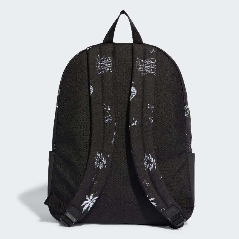 Adidas กระเป๋าเป้ Classic Backpack | Black/White ( IJ5632 ) - Image 2
