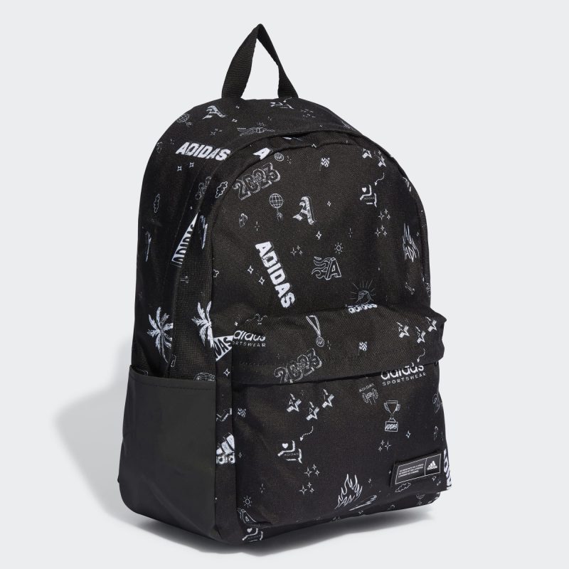 Adidas กระเป๋าเป้ Classic Backpack | Black/White ( IJ5632 ) - Image 3