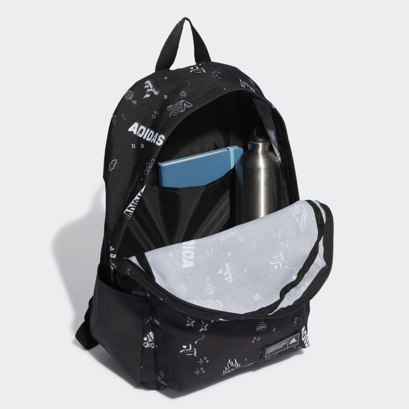 Adidas กระเป๋าเป้ Classic Backpack | Black/White ( IJ5632 ) - Image 4