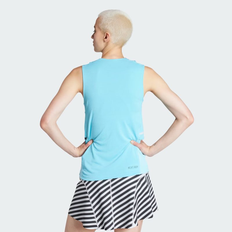 Adidas เสื้อเทนนิสผู้หญิง Tennis HEAT.RDY Match Tank Top | Lucid Cyan ( IL9597 ) - Image 3