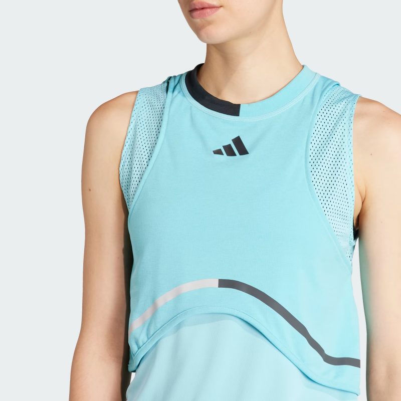 Adidas เสื้อเทนนิสผู้หญิง Tennis HEAT.RDY Match Tank Top | Lucid Cyan ( IL9597 ) - Image 5