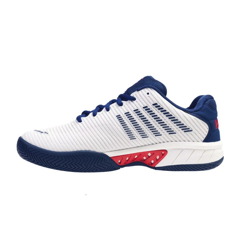 K-Swiss รองเท้าเทนนิสผู้ชาย Hypercourt Express 2 | Blanc De Blanc/Blue Opal/Lollipop ( 06613-146 ) - Image 4