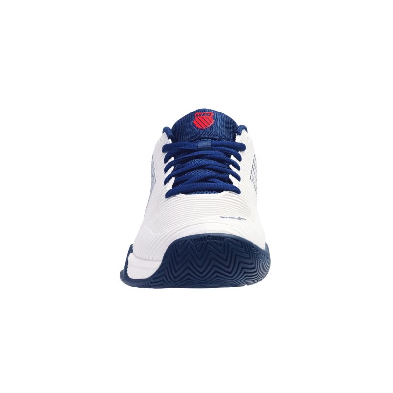 K-Swiss รองเท้าเทนนิสผู้ชาย Hypercourt Express 2 | Blanc De Blanc/Blue Opal/Lollipop ( 06613-146 ) - Image 5