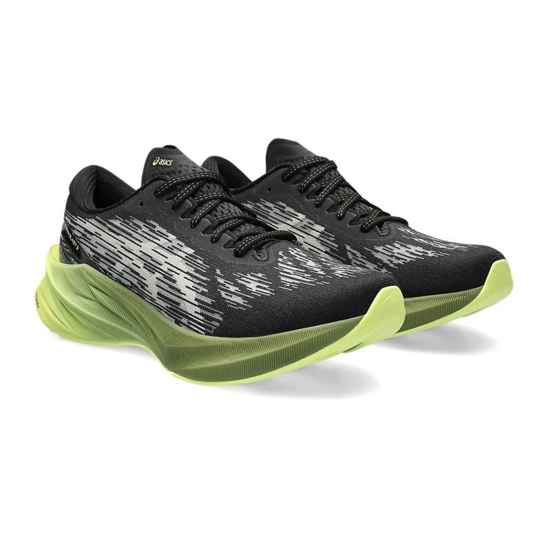 Asics รองเท้าวิ่งผู้ชาย Novablast 3 | Black/Dried Leaf Green ( 1011B458-005 ) - Image 2