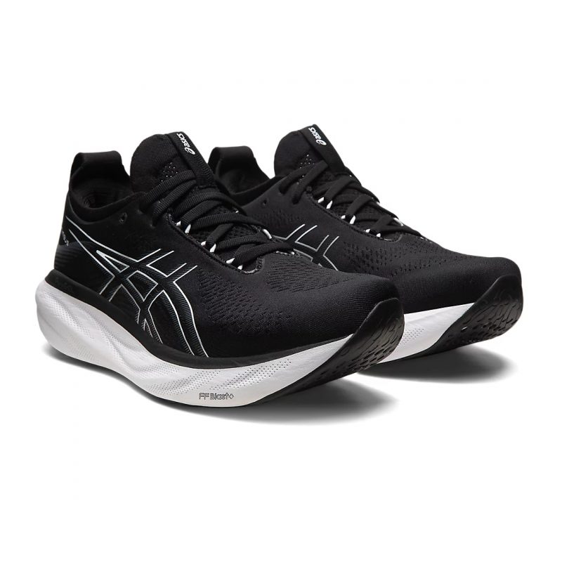 Asics รองเท้าวิ่งผู้ชาย Gel-Nimbus 25 (4E) Extra Wide | Black/Pure Silver ( 1011B618-001 ) - Image 2