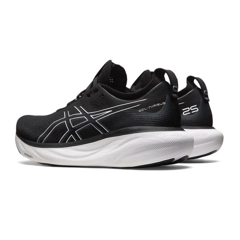 Asics รองเท้าวิ่งผู้ชาย Gel-Nimbus 25 (4E) Extra Wide | Black/Pure Silver ( 1011B618-001 ) - Image 3