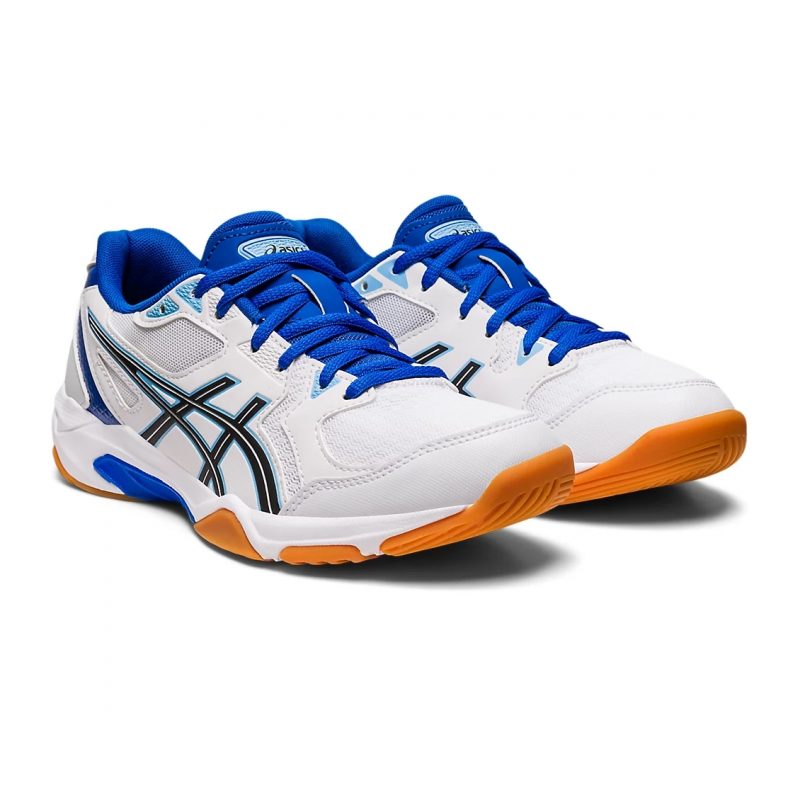 Asics รองเท้าแบดมินตันผู้หญิง Gel-Rocket 10 | White/Arctic Blue ( 1072A056-110 ) - Image 2