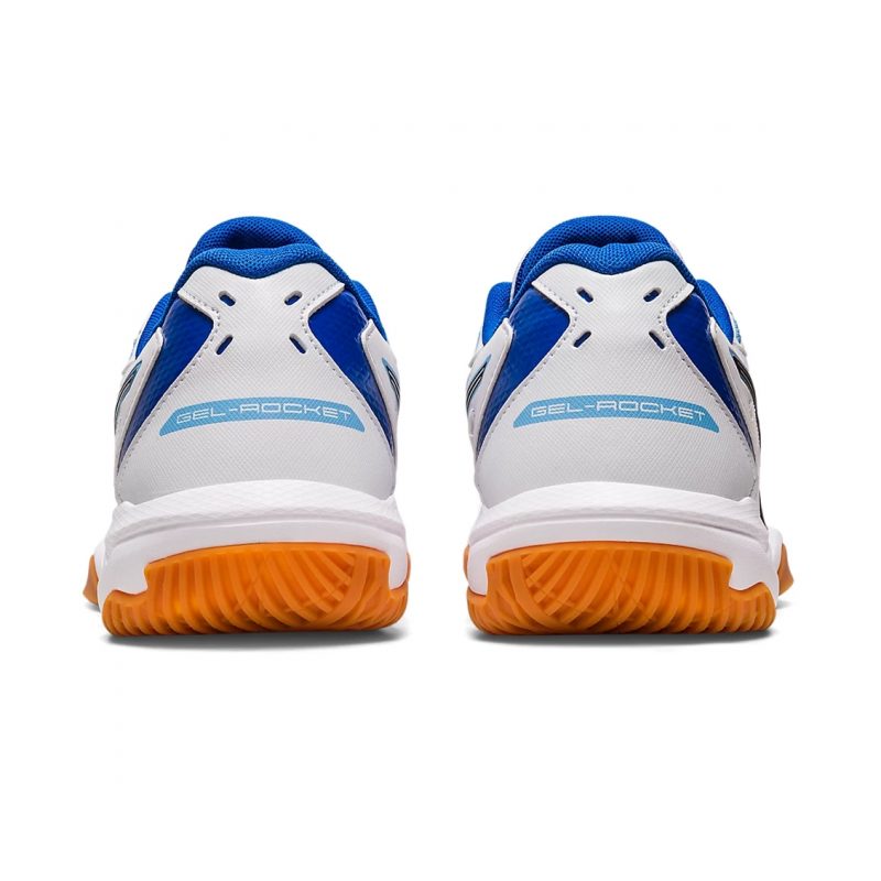 Asics รองเท้าแบดมินตันผู้หญิง Gel-Rocket 10 | White/Arctic Blue ( 1072A056-110 ) - Image 5