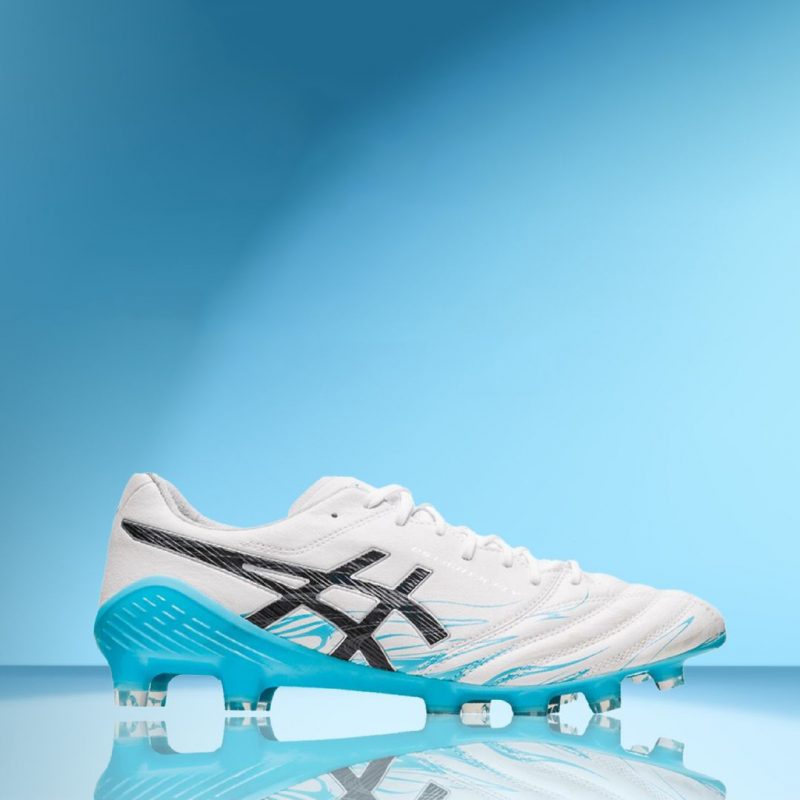 Asics รองเท้าฟุตบอล / สตั๊ด Ds Light X-Fly 5 Limited FG | White/Aquarium ( 1101A050-110 ) - Image 8