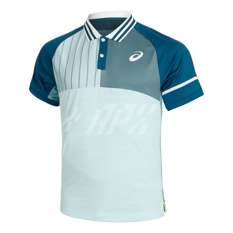 Asics เสื้อเทนนิสผู้ชาย Men's Match Polo-Shirt | Aquamarine ( 2041A272-405 )