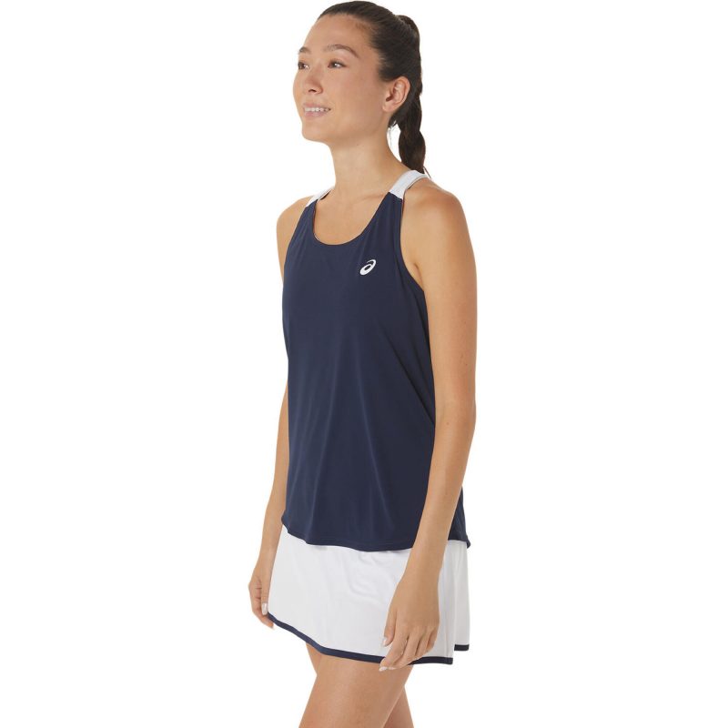 Asics เสื้อเทนนิสผู้หญิง Women's Court Tank | Midnight/Brilliant White ( 2042A261-402 ) - Image 6