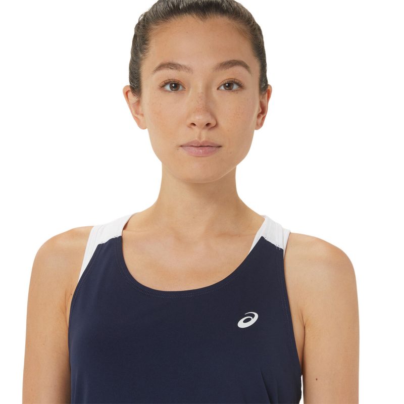 Asics เสื้อเทนนิสผู้หญิง Women's Court Tank | Midnight/Brilliant White ( 2042A261-402 ) - Image 7