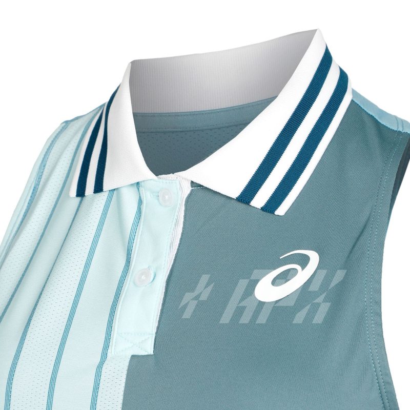 Asics ชุดเดรสเทนนิสผู้หญิง Women's Match Dress | Aquamarine ( 2042A278-405 ) - Image 3