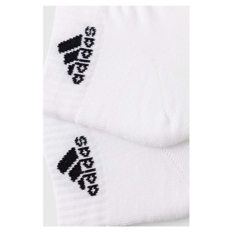 Adidas ถุงเท้า Cushioned Sportswear Ankle Socks 3 Pairs | White/Black ( HT3441 ) - Image 3