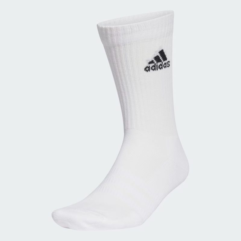 Adidas ถุงเท้า Cushioned Sportswear Crew Socks 1 Pair | White / Black ( HT3444 )