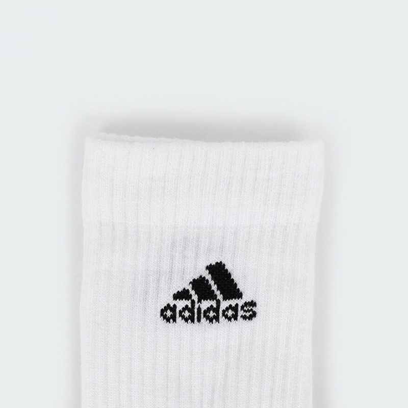 Adidas ถุงเท้า Cushioned Sportswear Crew Socks 1 Pair | White / Black ( HT3444 ) - Image 4