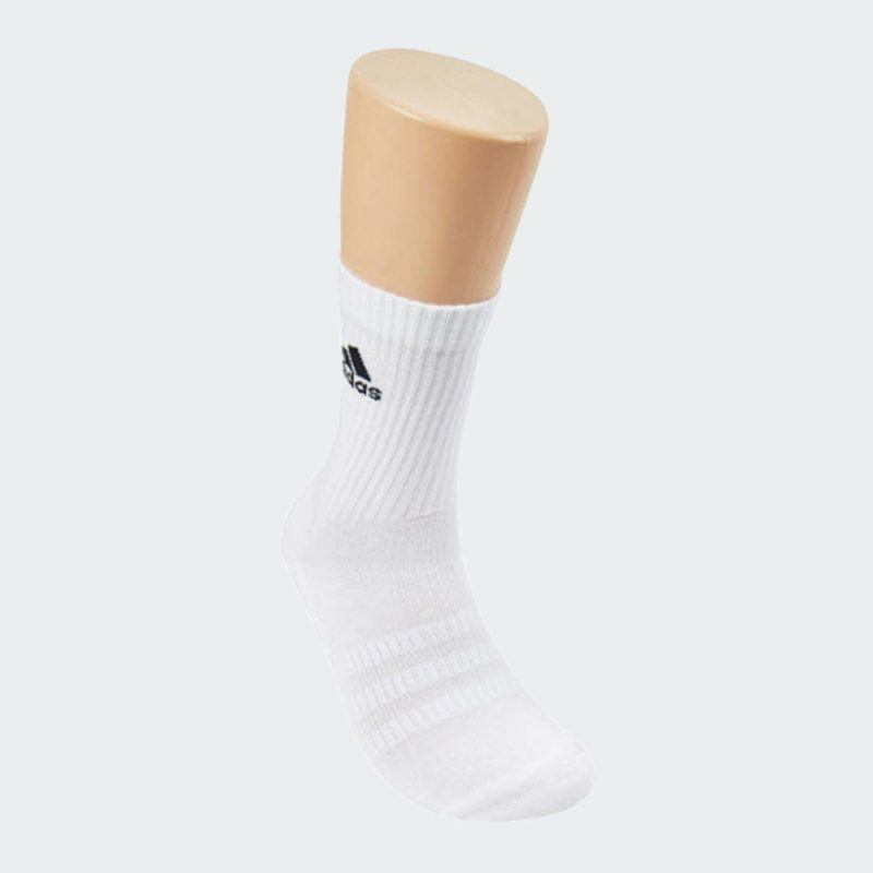 Adidas ถุงเท้า Cushioned Sportswear Crew Socks 1 Pair | White / Black ( HT3444 ) - Image 8