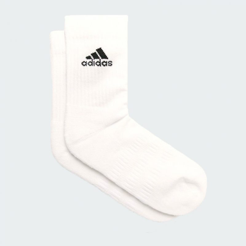 Adidas ถุงเท้า Cushioned Sportswear Crew Socks 1 Pair | White / Black ( HT3444 ) - Image 10