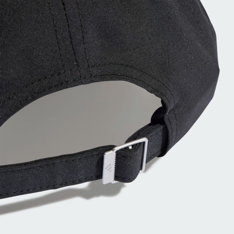 Adidas หมวกวิ่ง Running Essentials AEROREADY Six-Panel Baseball Cap | Black/Matte Silver ( HT6353 ) - Image 3